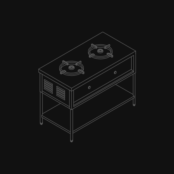 Two Burner Cooking Range